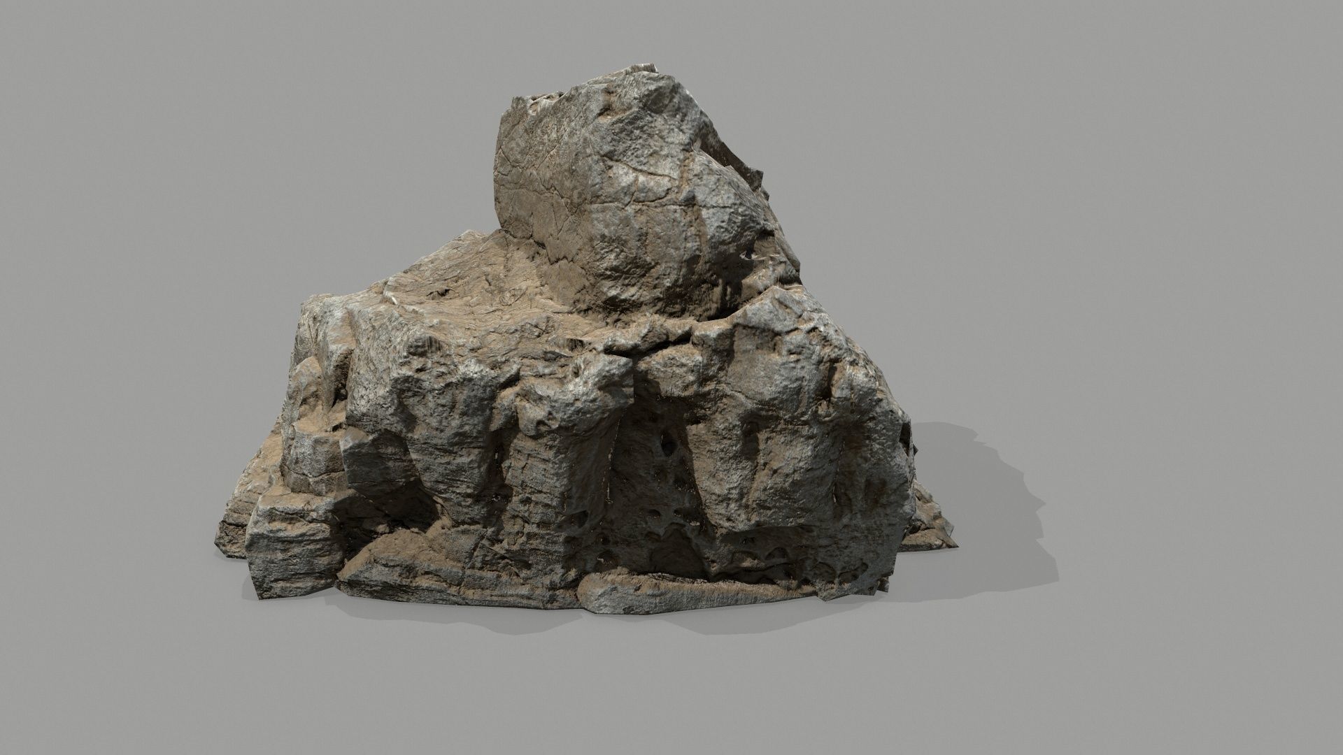desert rocks Low-poly 3D model_3