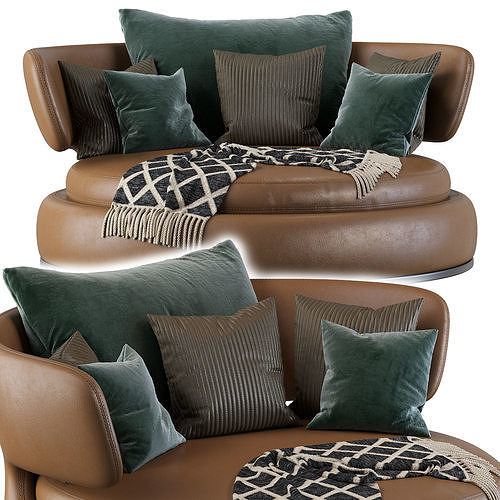 Amoenus Soft Maxalto Swivel Sofa 3D model 5