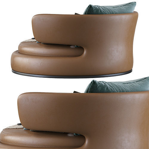 Amoenus Soft Maxalto Swivel Sofa 3D model 6