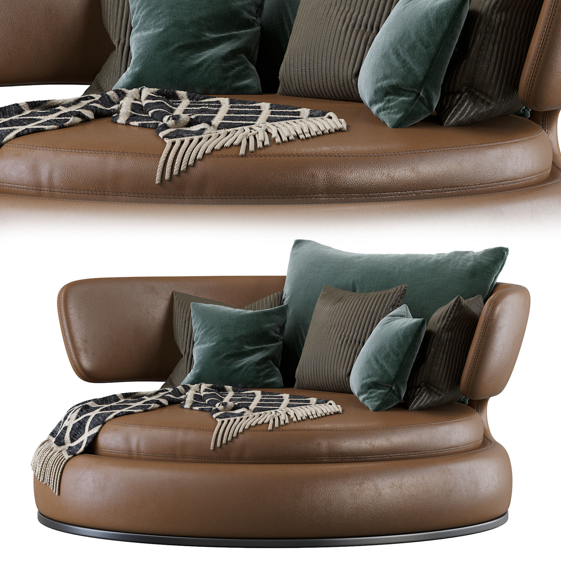 Amoenus Soft Maxalto Swivel Sofa 3D model_3