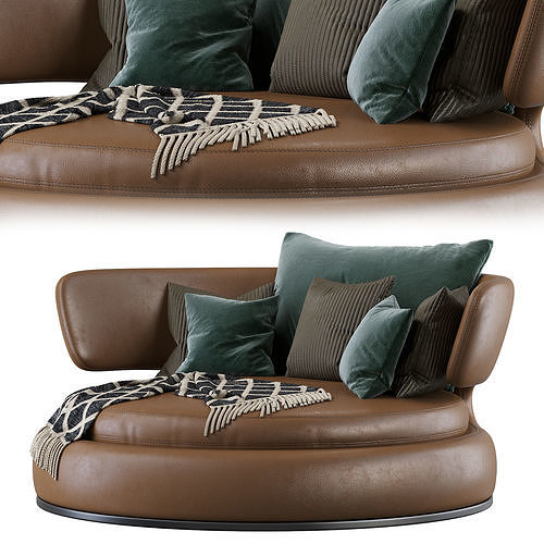 Amoenus Soft Maxalto Swivel Sofa 3D model 4