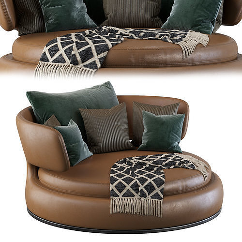 Amoenus Soft Maxalto Swivel Sofa 3D model 2