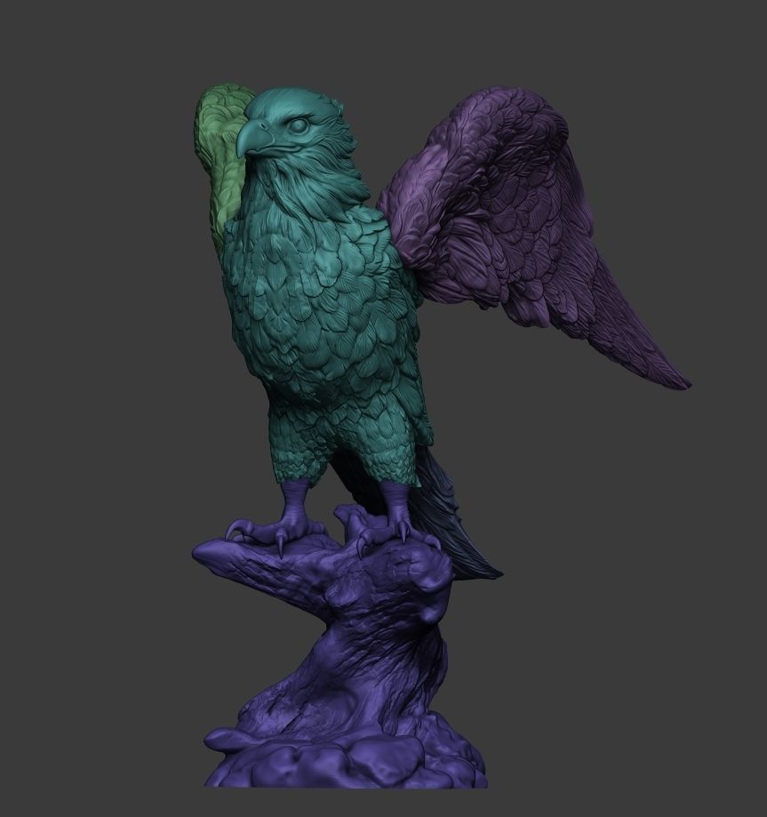 Falcon eagle 3D print model_5