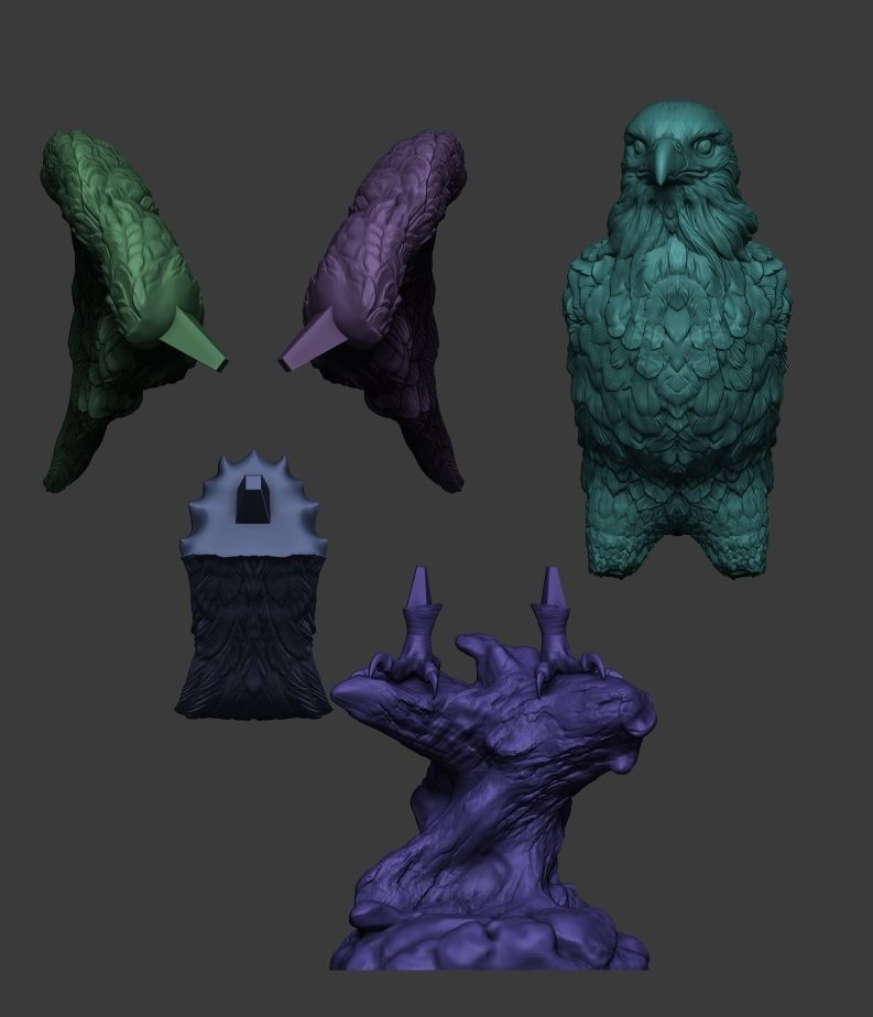 Falcon eagle 3D print model_6