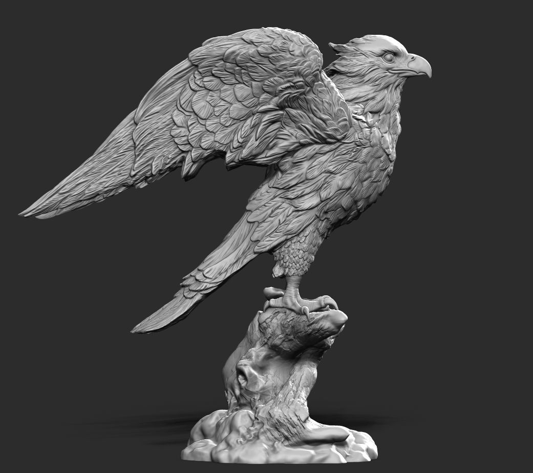 Falcon eagle 3D print model_4