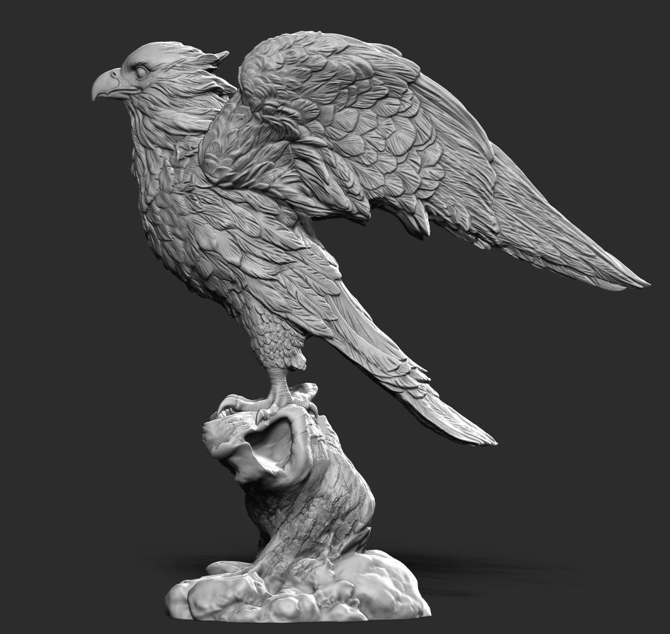 Falcon eagle 3D print model_2
