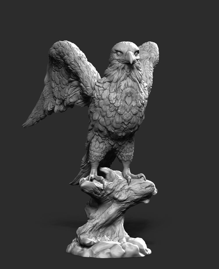 Falcon eagle 3D print model_3