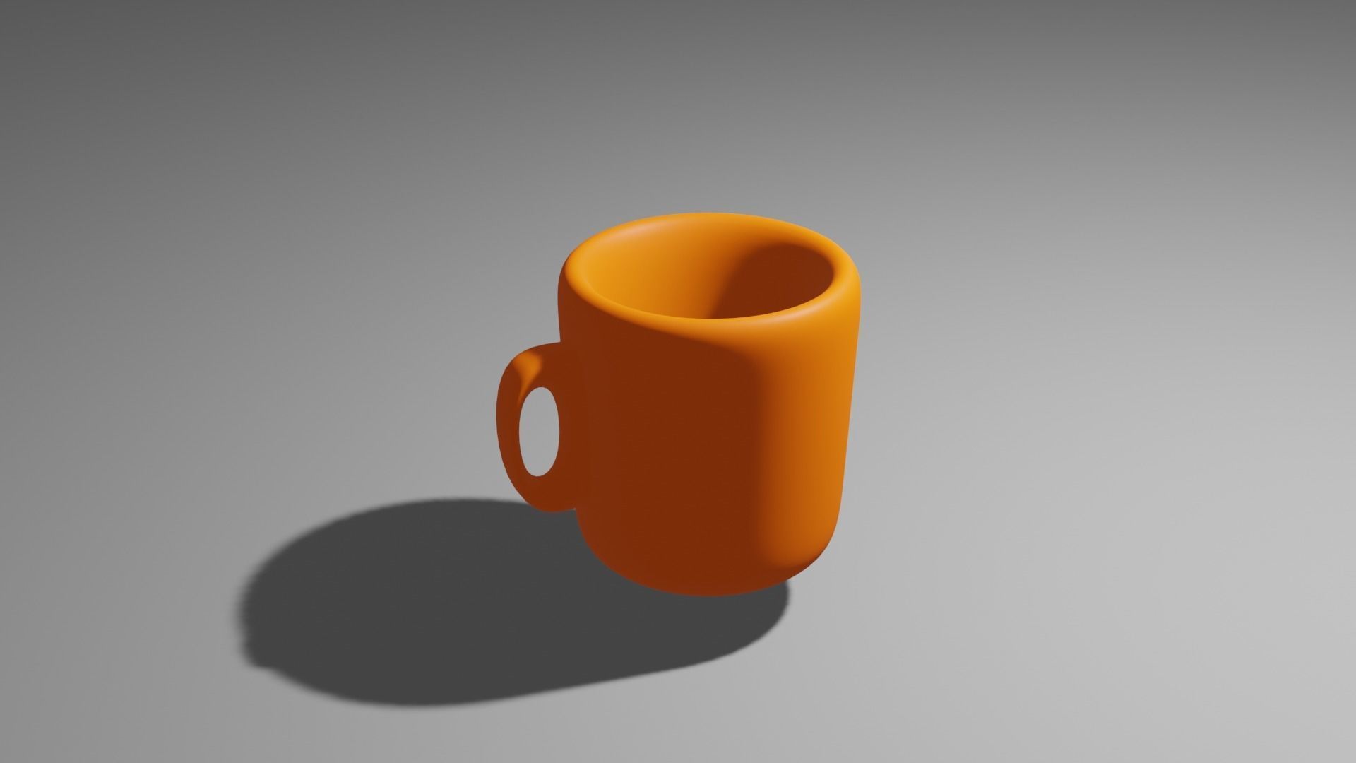 Cup 3d orange coffee 3D model_1