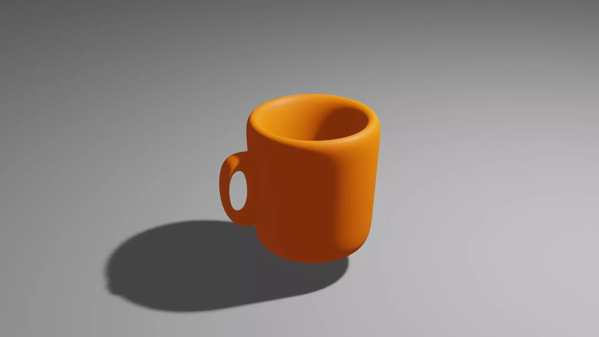 Cup 3d orange coffee 3D model_0
