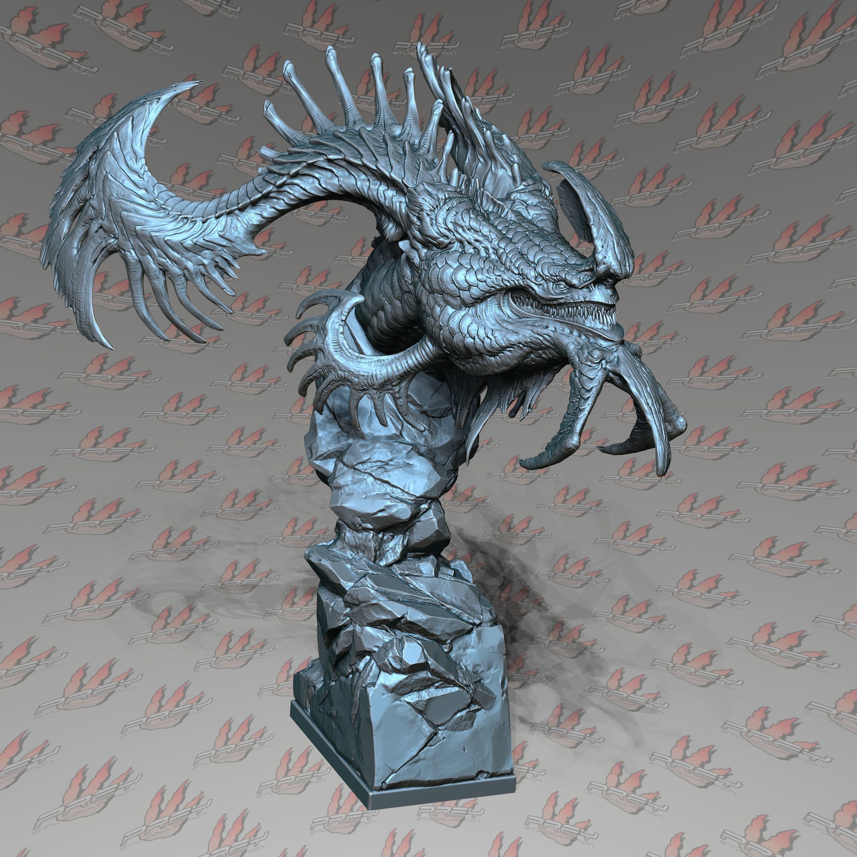 Dragon Bust 3D print model_2