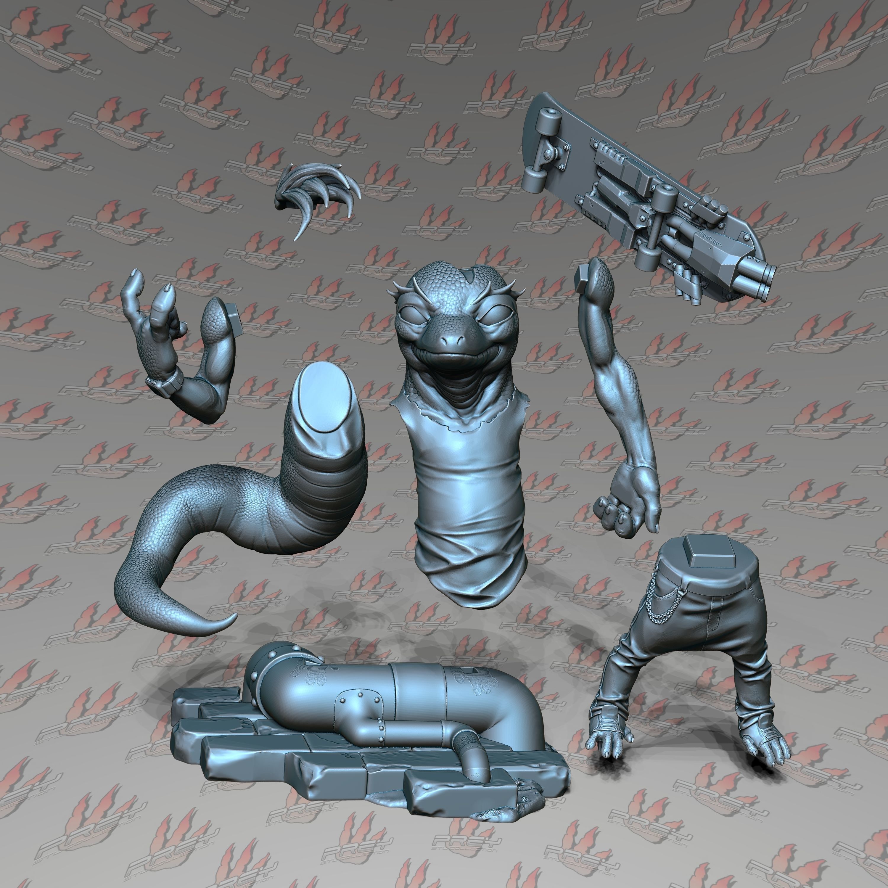 Mondo Gecko 1-10 3D print model_5