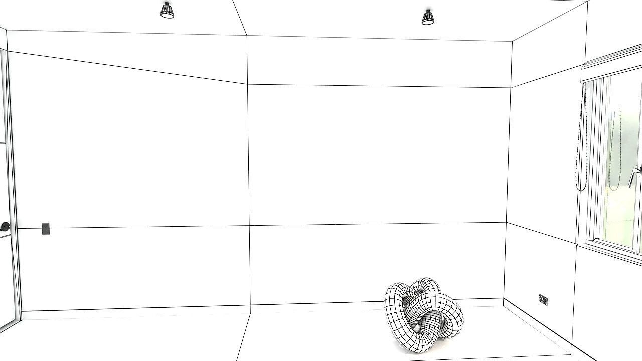 Empty room 3D model_12