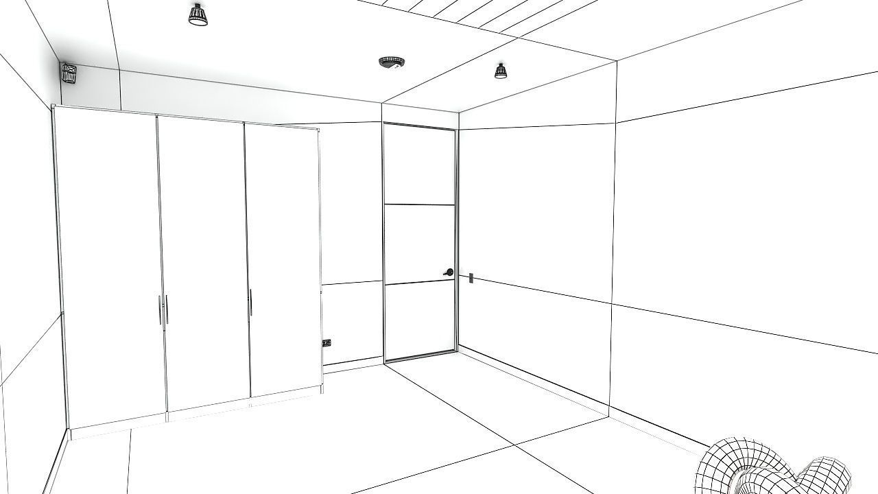 Empty room 3D model_13