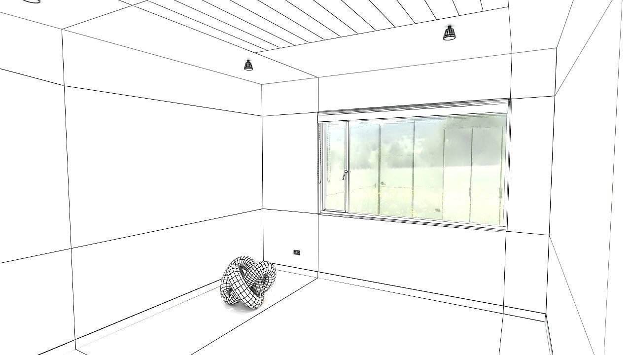 Empty room 3D model_11