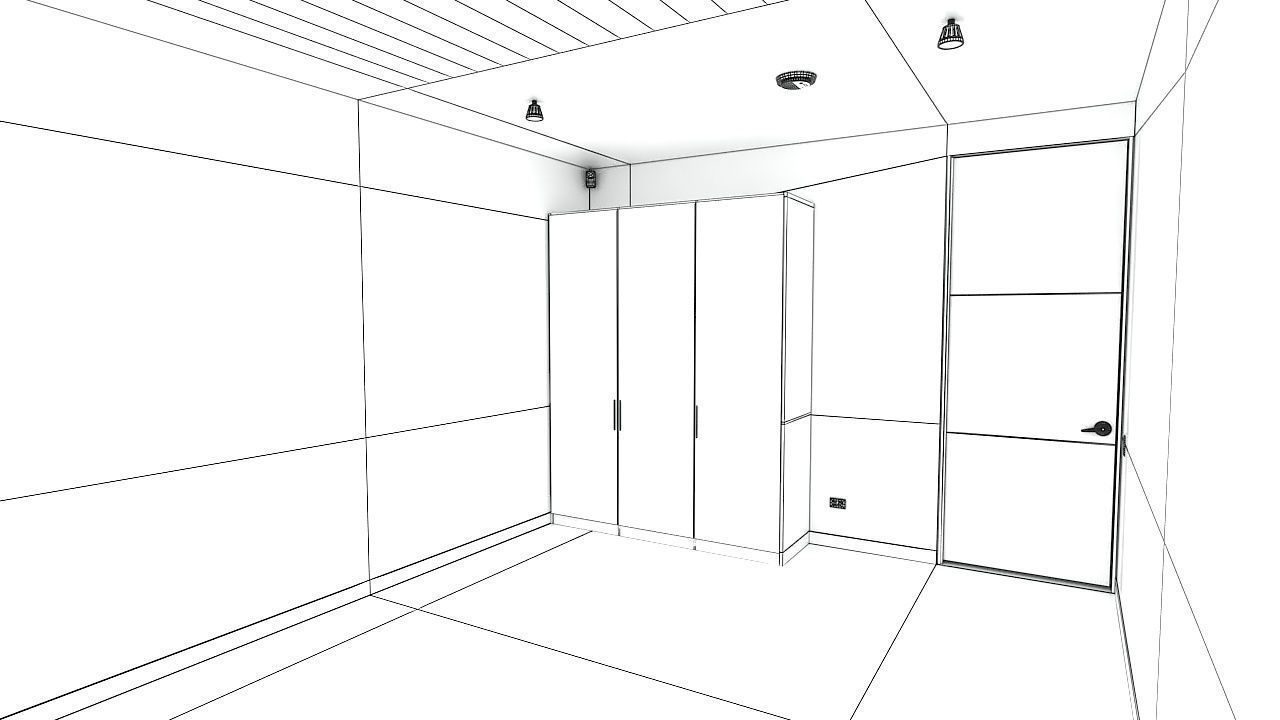 Empty room 3D model_14