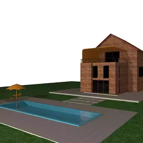 cottage house with swimming pool