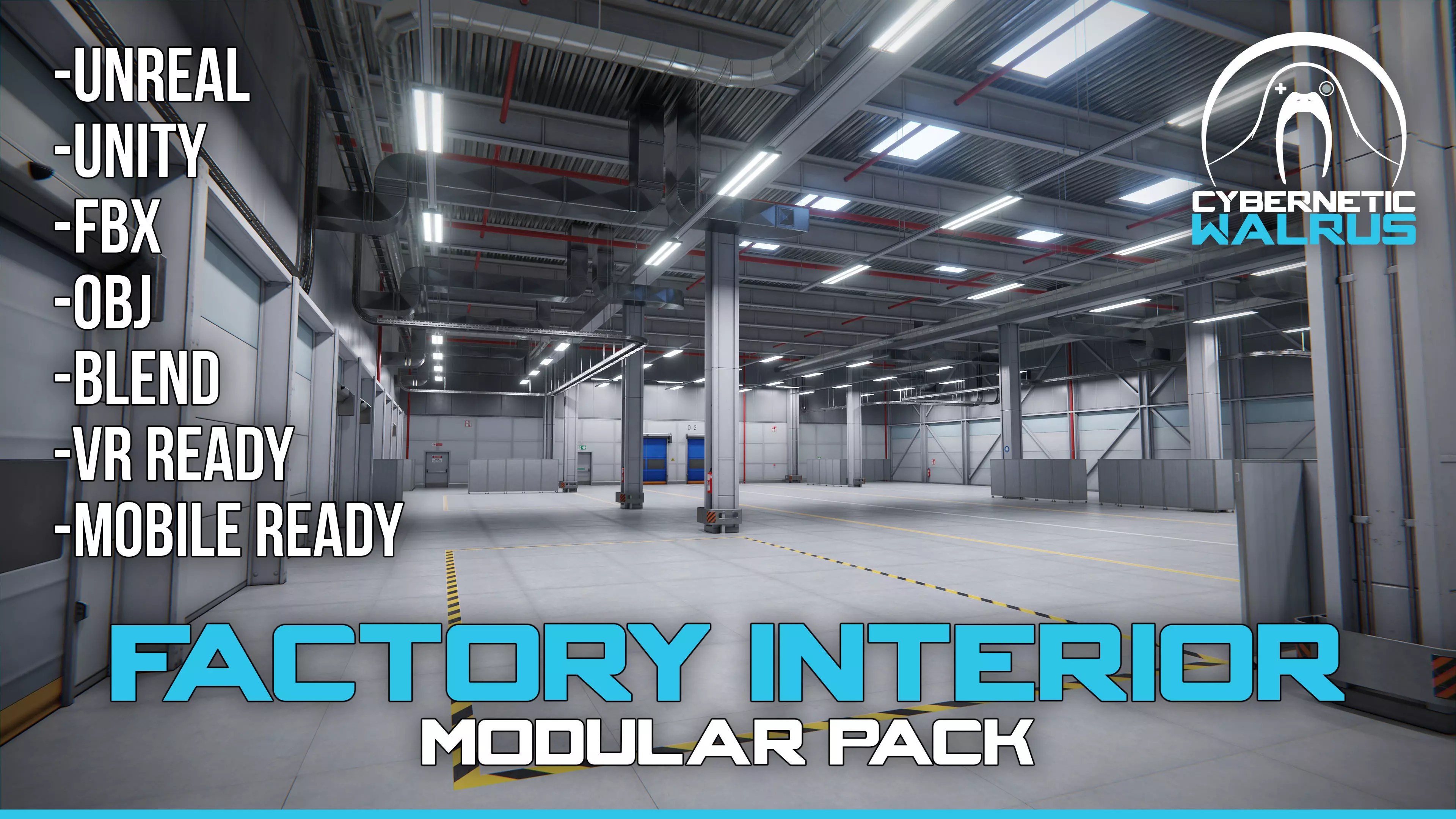 Factory Interior - Modular Pack Low-poly 3D model