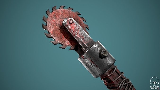 Post apocalyptic weapon Low-poly 3D model