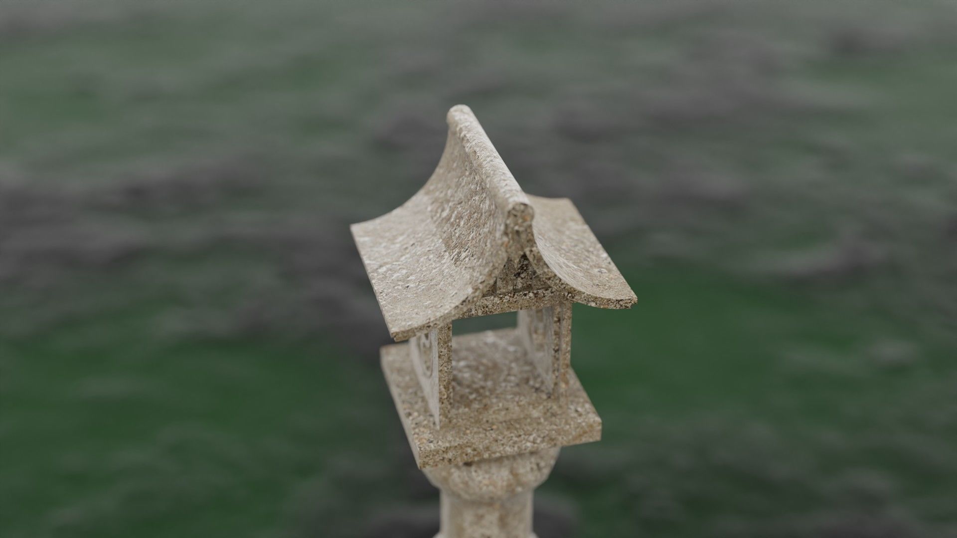 Japanese Stone Lantern 010 - Japan Collection 3D model_9