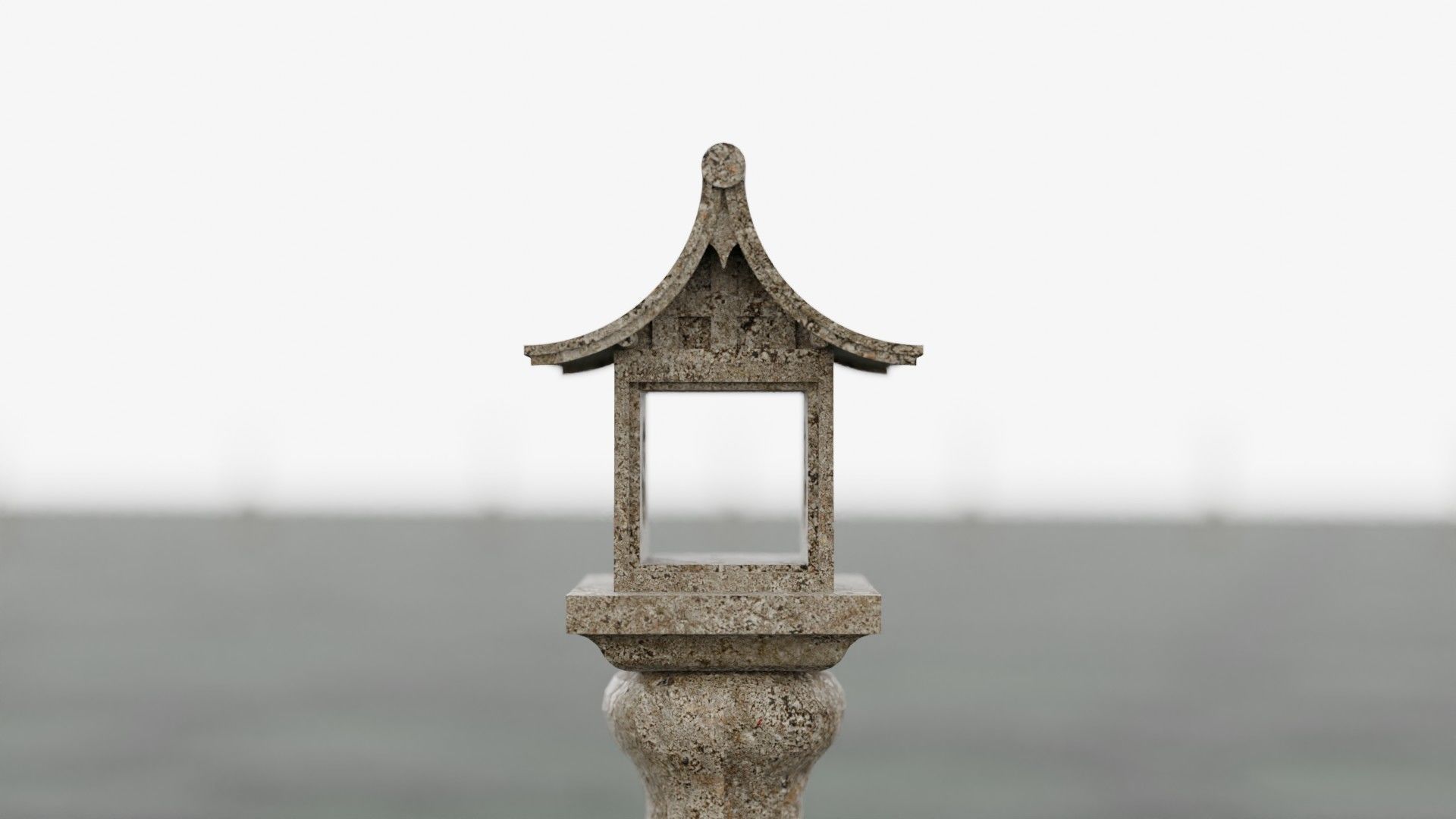 Japanese Stone Lantern 010 - Japan Collection 3D model_7