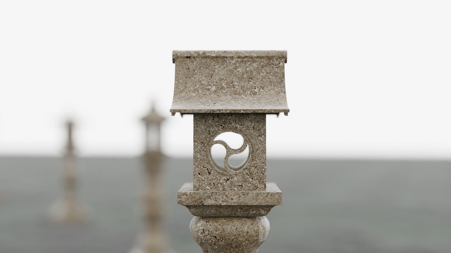 Japanese Stone Lantern 010 - Japan Collection 3D model_6