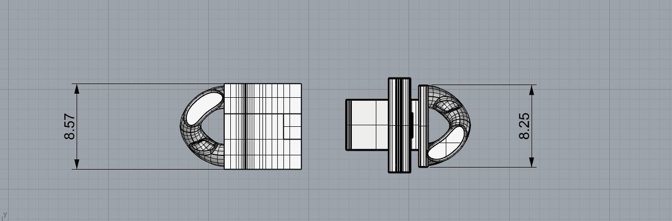 cuban chain lock  3D print model_2
