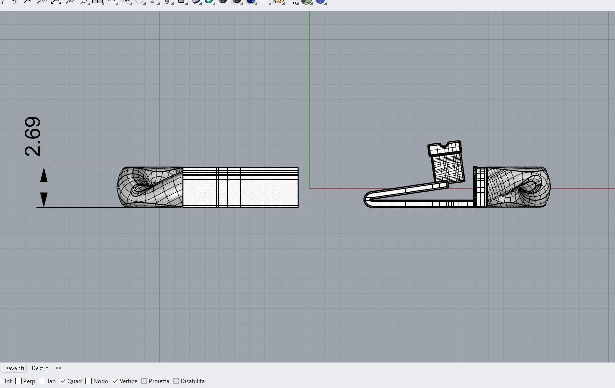cuban chain lock  3D print model_3