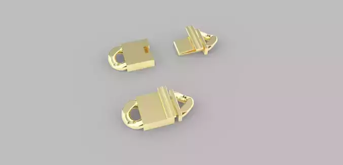 cuban chain lock  3D print model