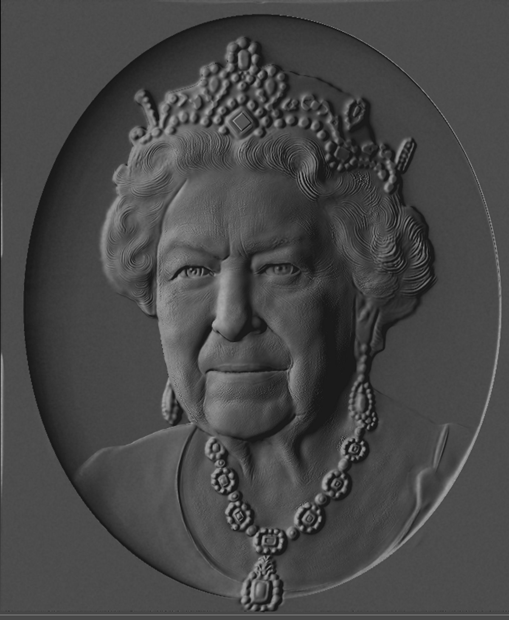 Queen Elisabeth Enland 3D print model_1