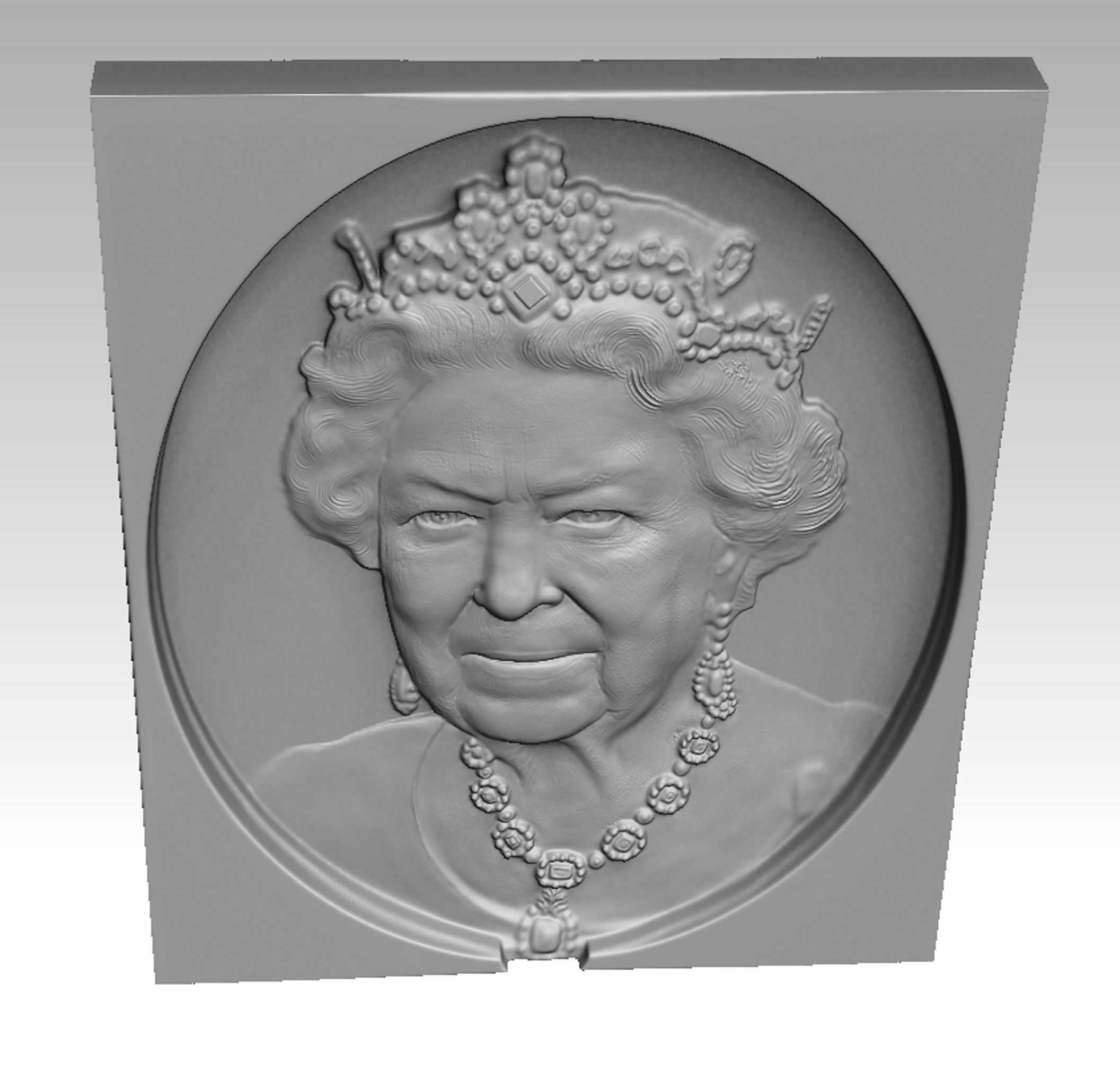 Queen Elisabeth Enland 3D print model_3