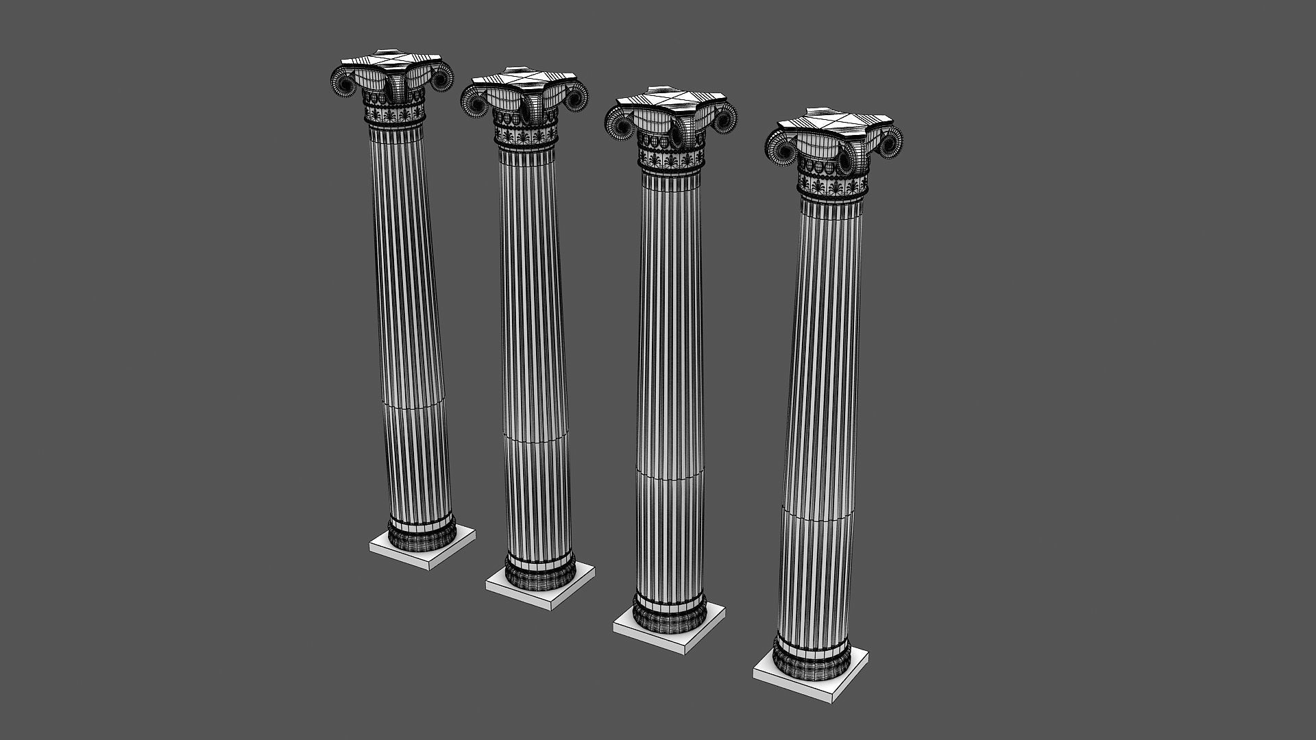 Corinthian Column 3d model 03 3D model_15