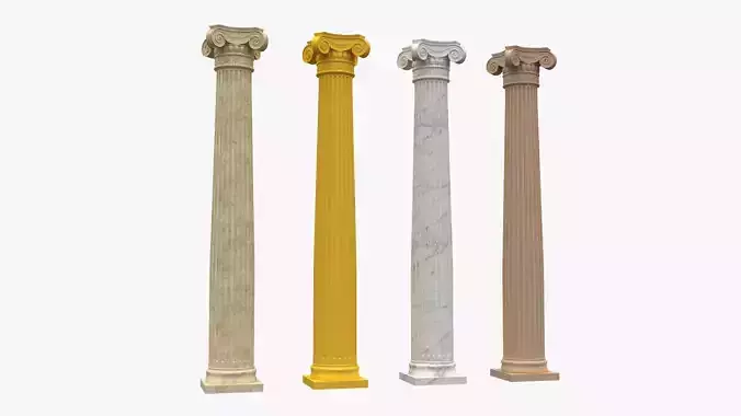 Corinthian Column 3d model 03