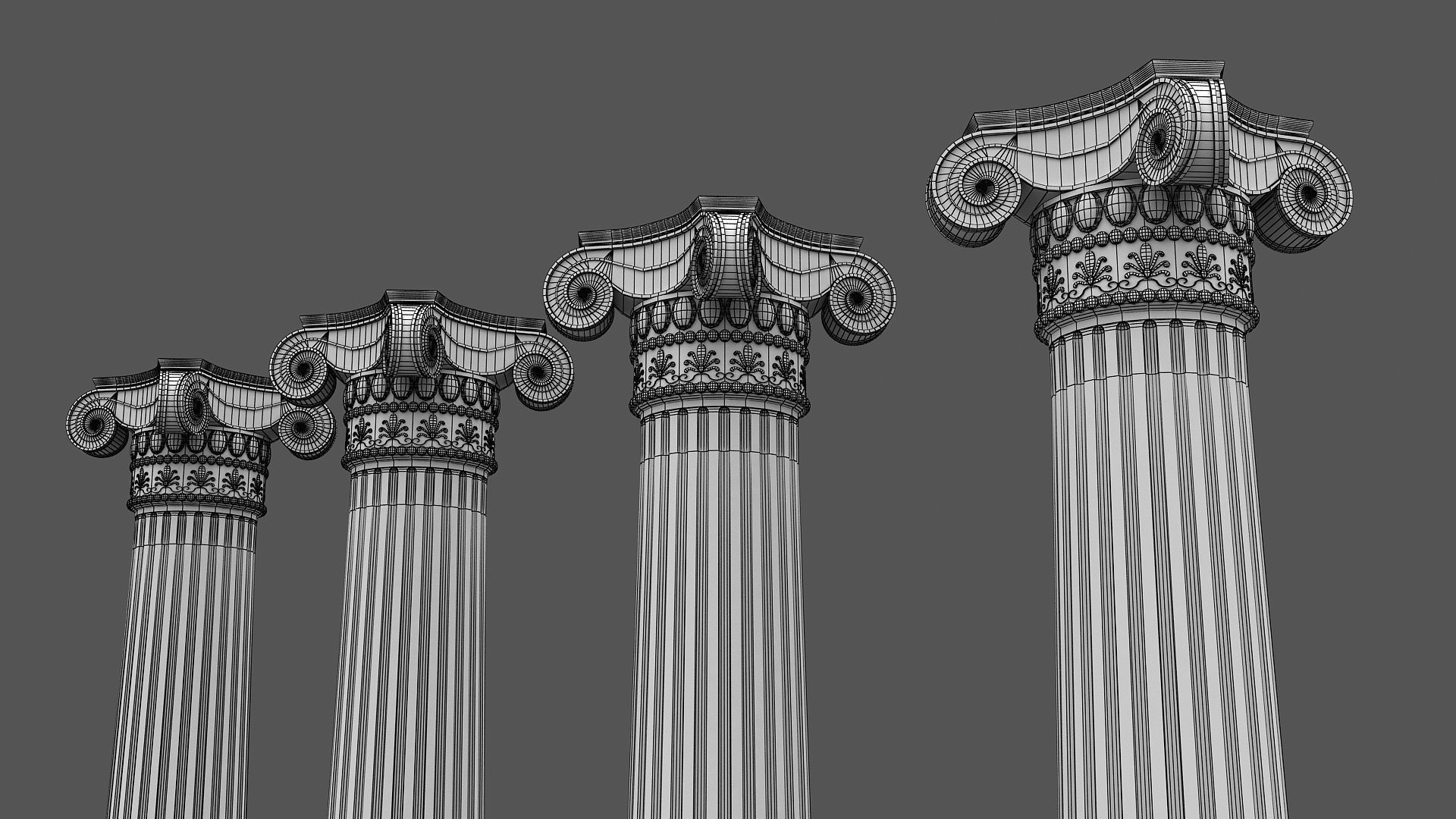 Corinthian Column 3d model 03 3D model_16