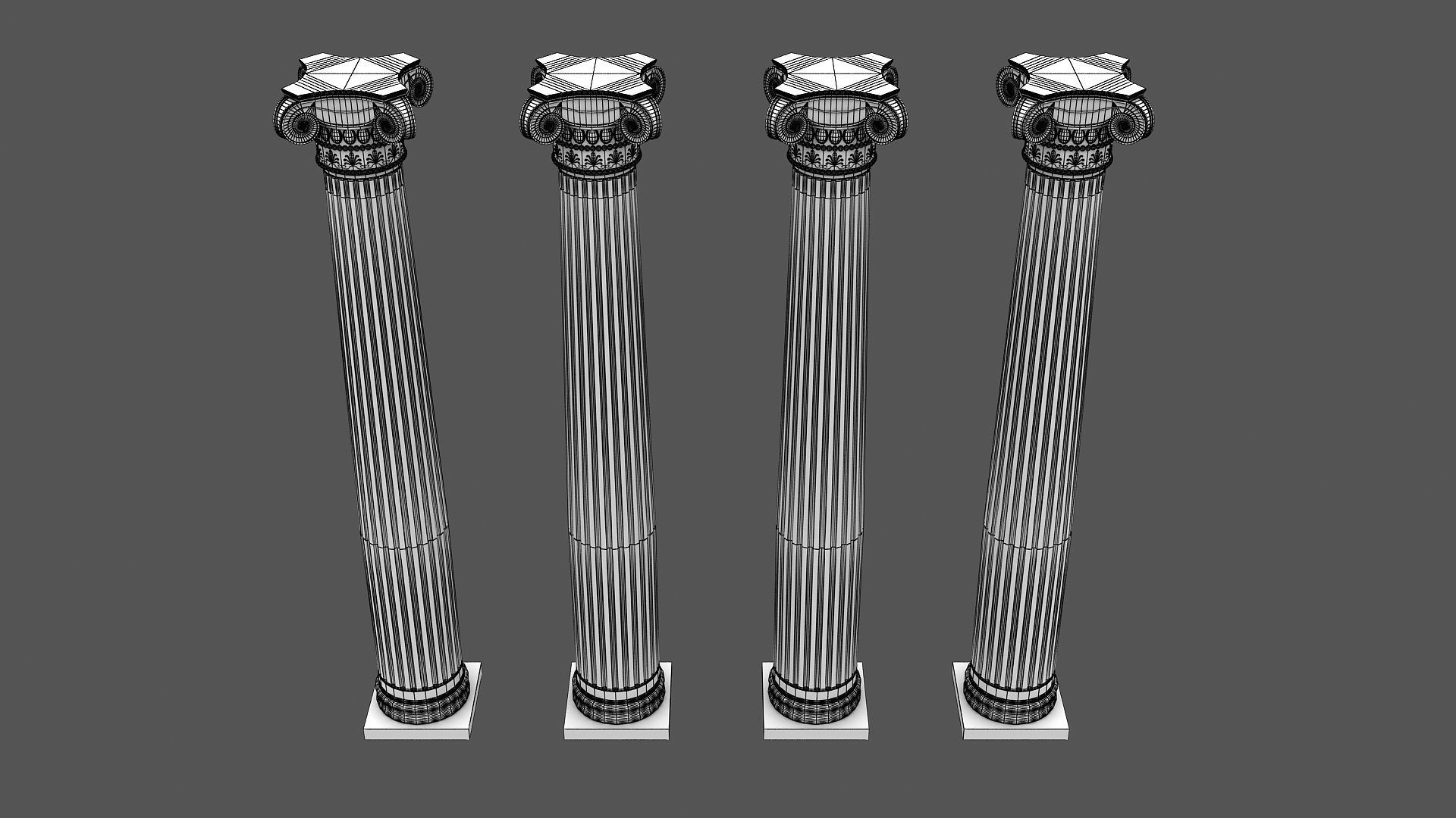 Corinthian Column 3d model 03 3D model_17