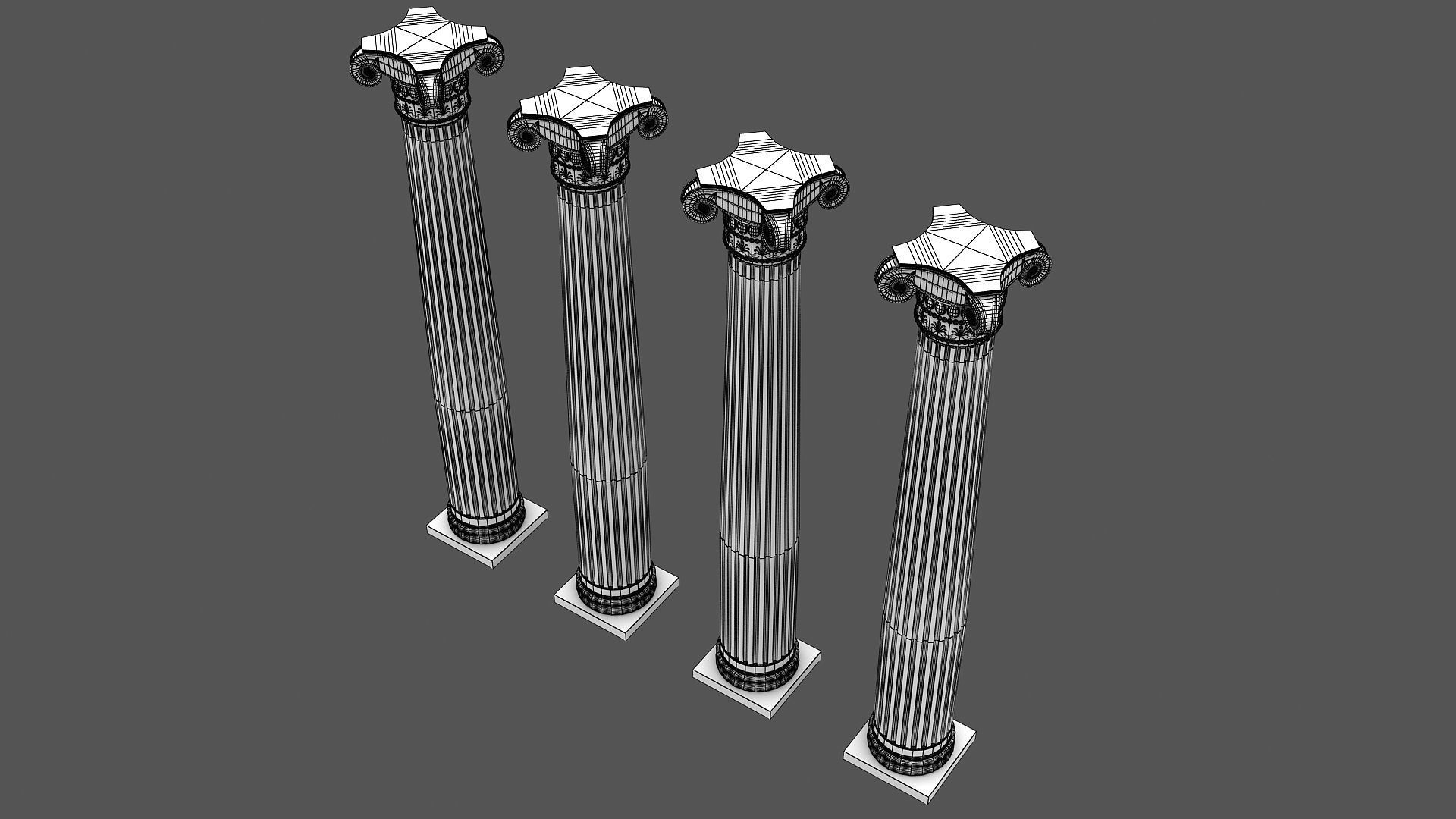 Corinthian Column 3d model 03 3D model_20