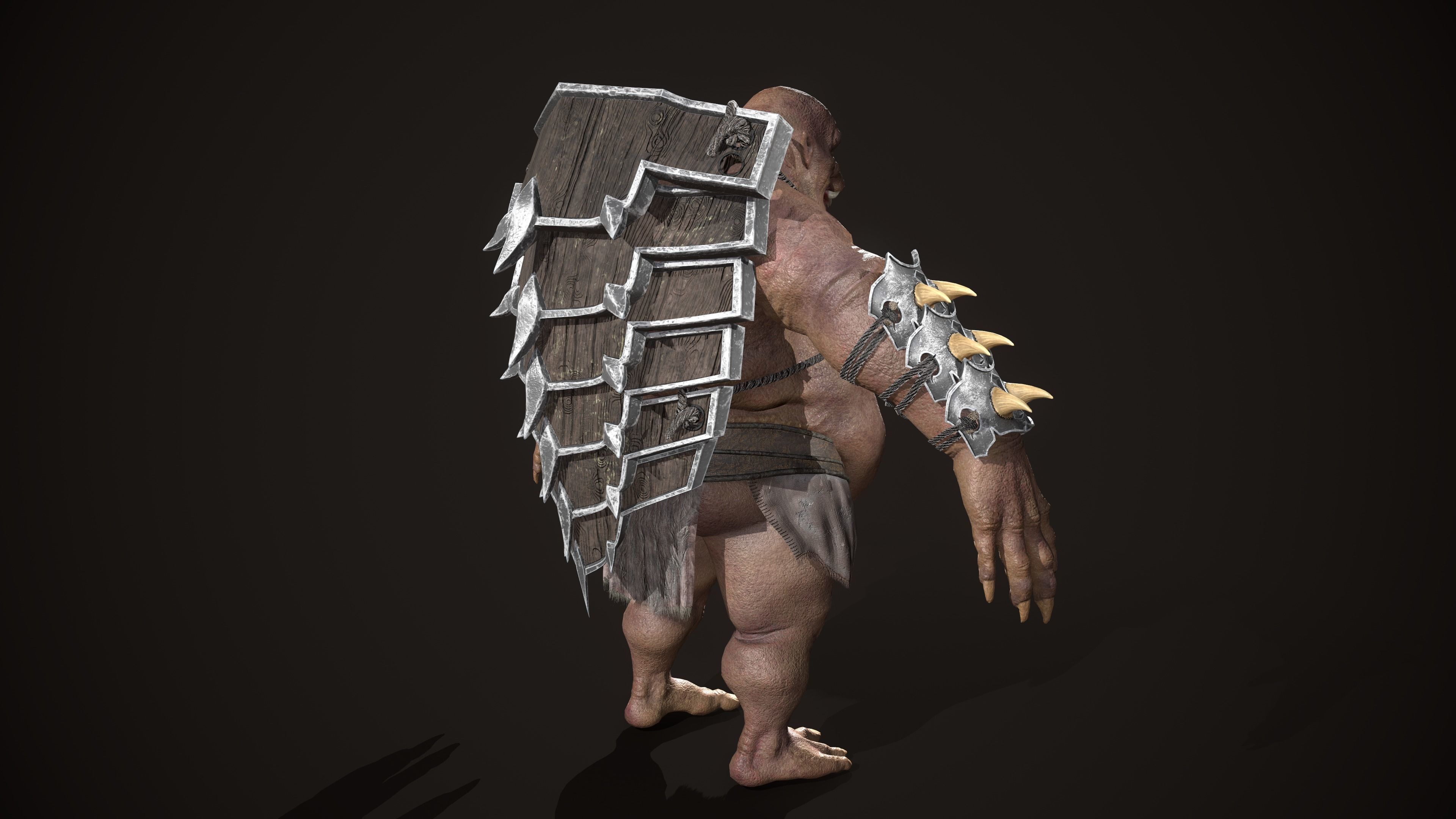Ogre Turtle Low-poly 3D model_4
