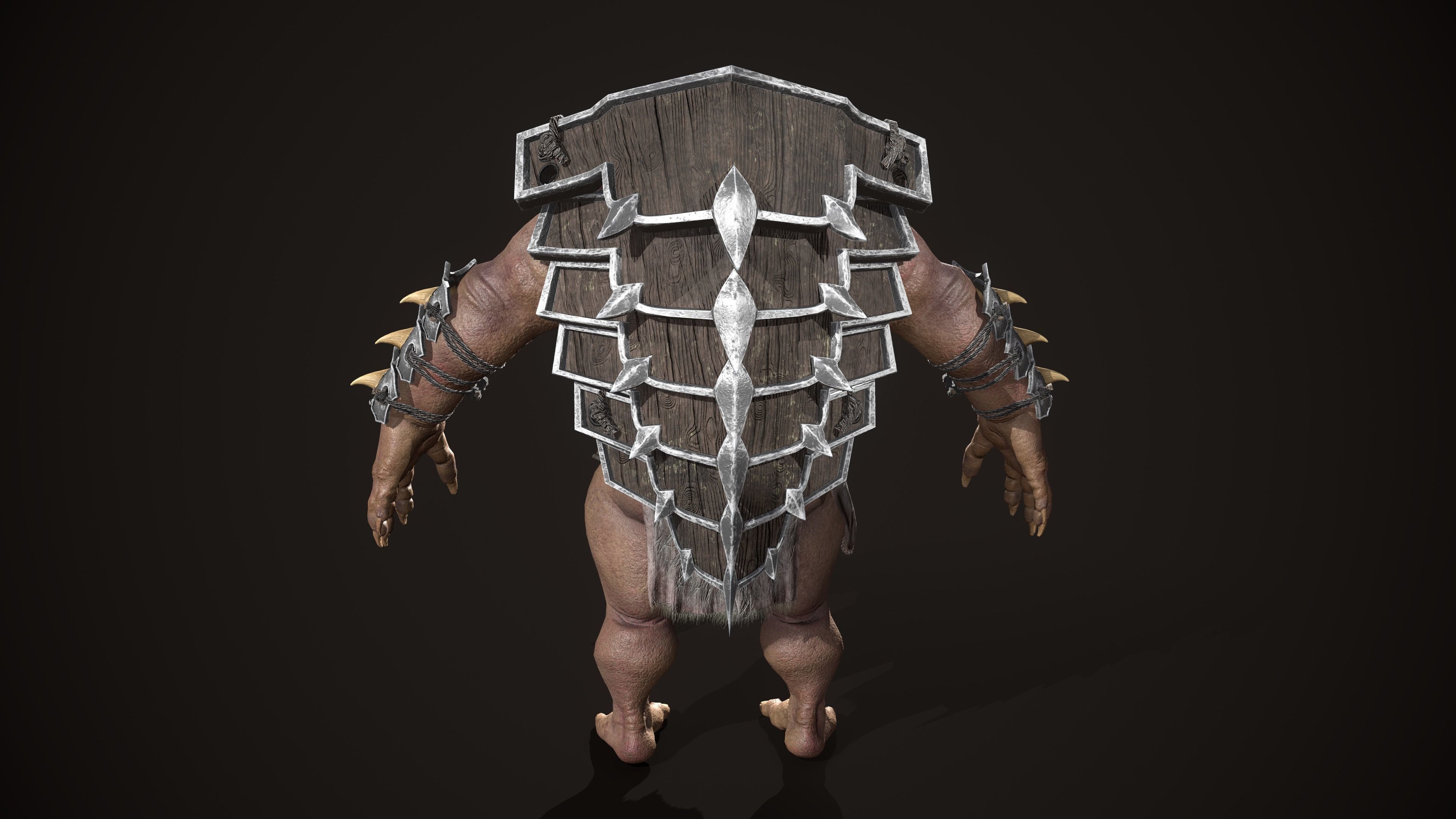 Ogre Turtle Low-poly 3D model_5