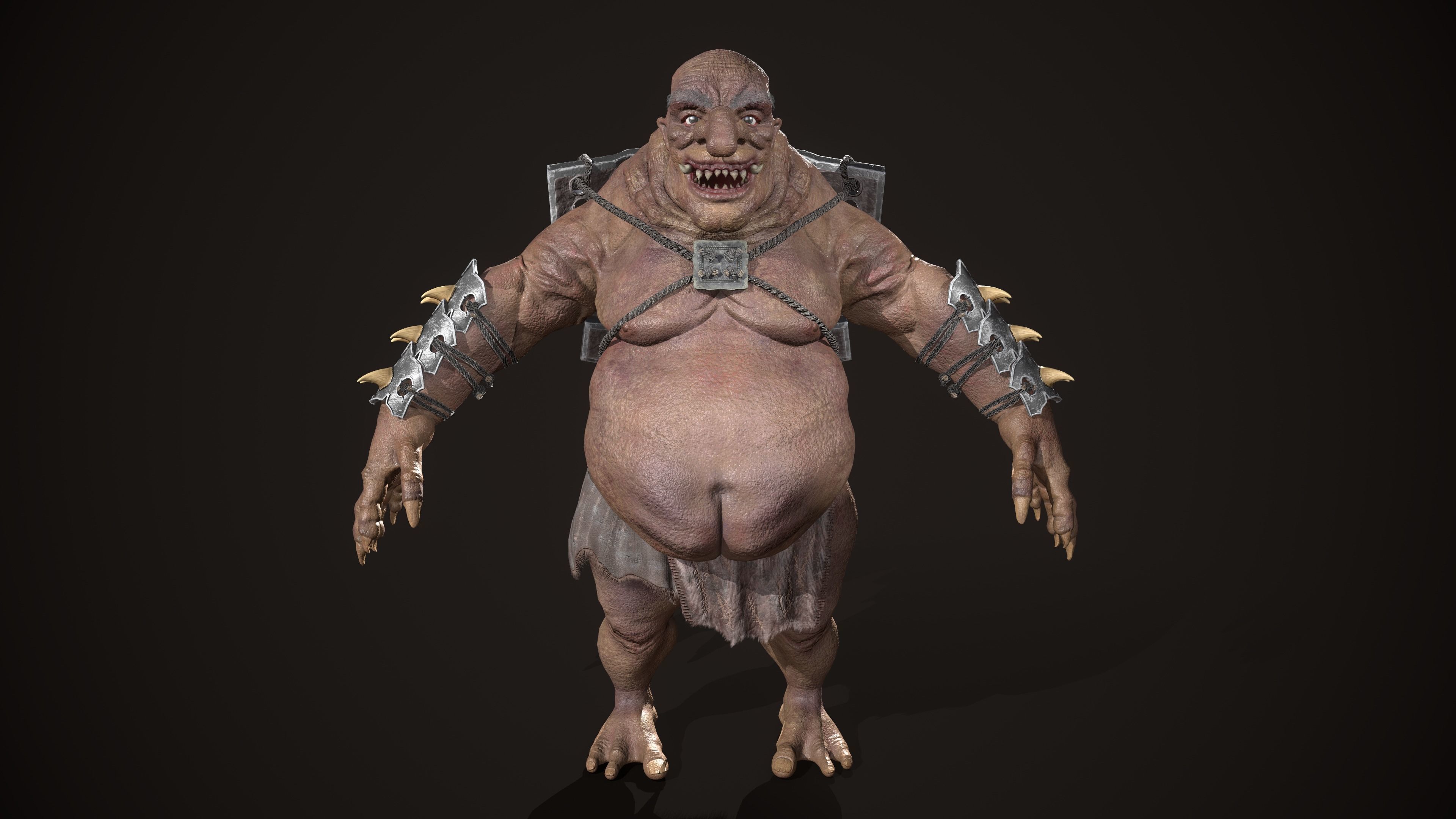 Ogre Turtle Low-poly 3D model_1