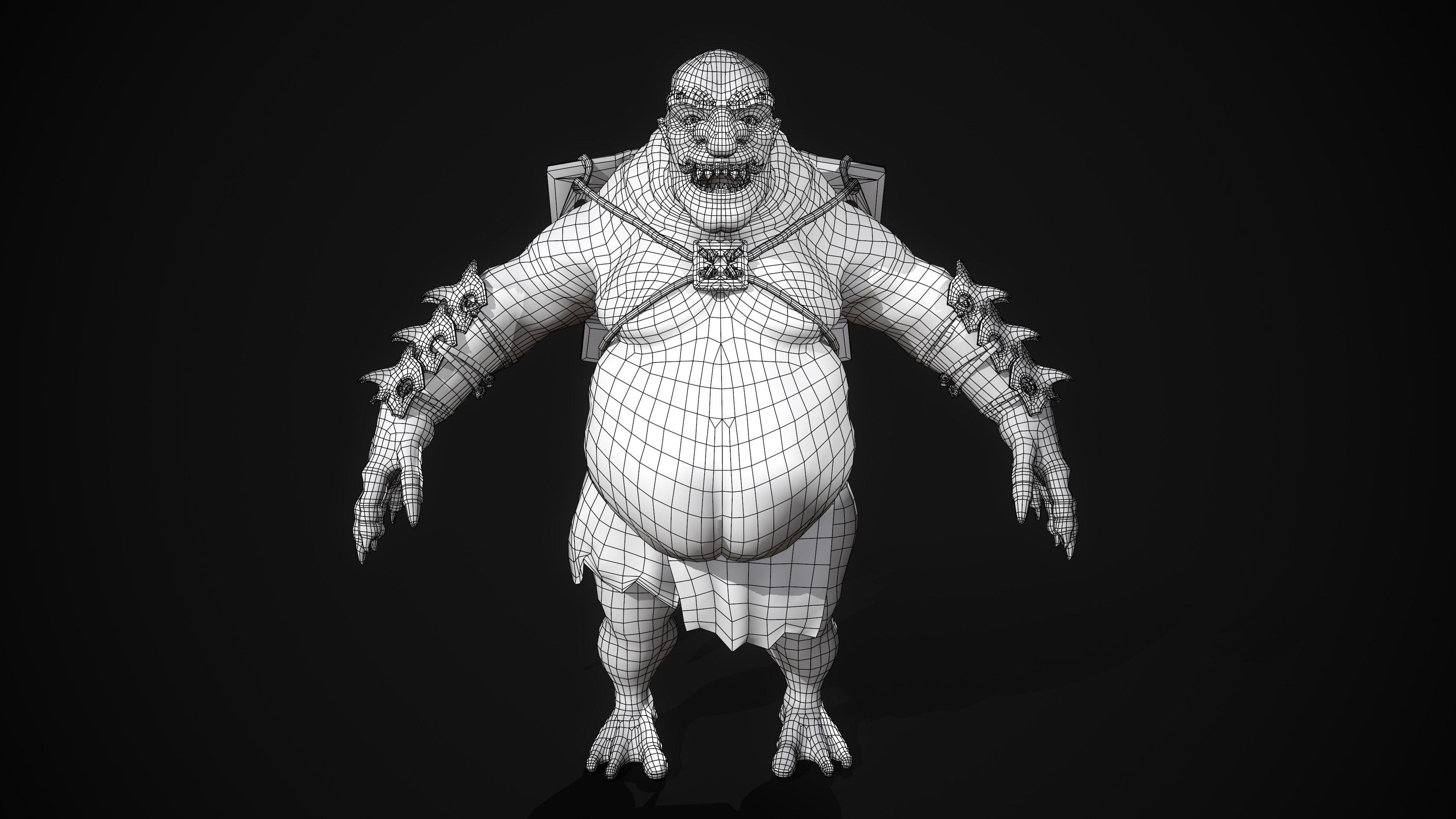 Ogre Turtle Low-poly 3D model_10