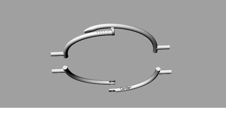 CG330 tennis racket 3D print model_4