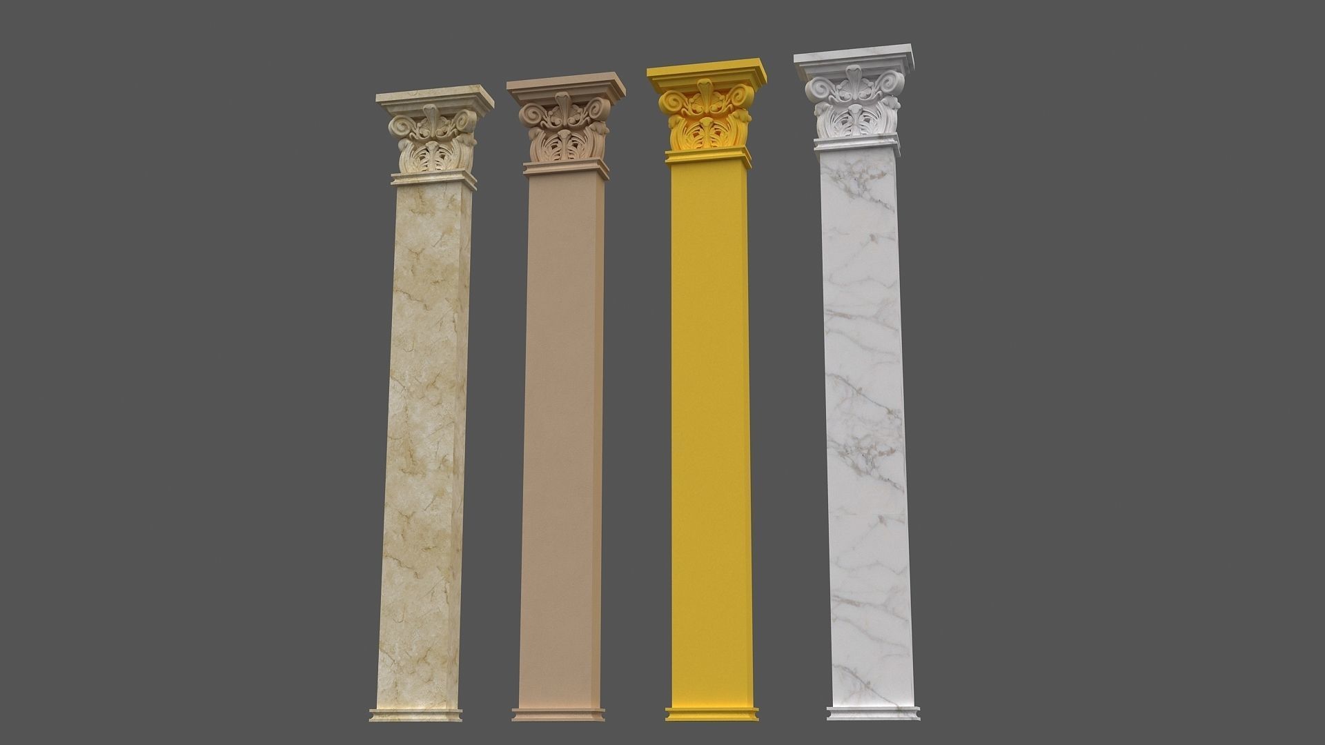 Corinthian Column 3d model 04 3D model_7