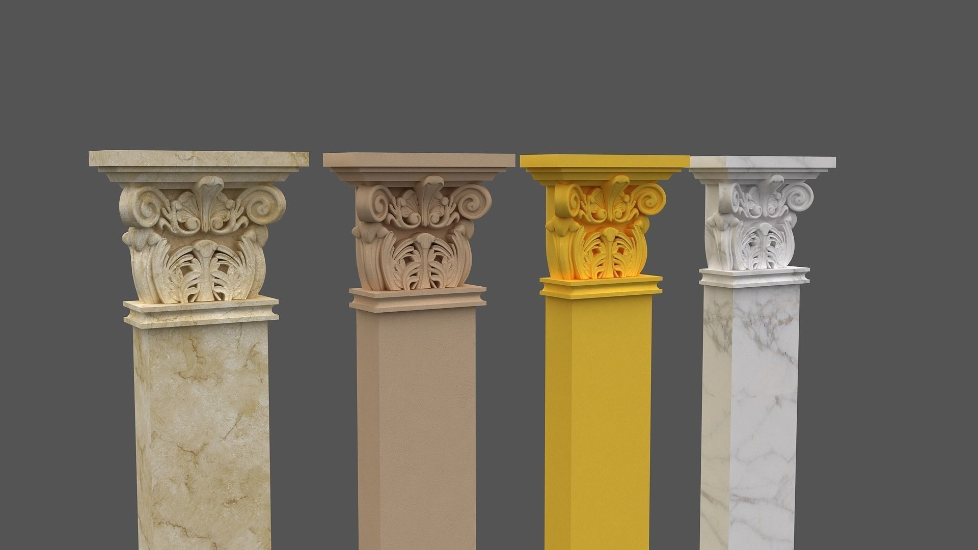 Corinthian Column 3d model 04 3D model_5