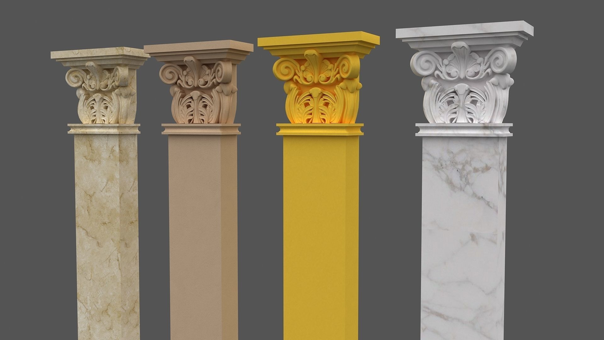 Corinthian Column 3d model 04 3D model_4