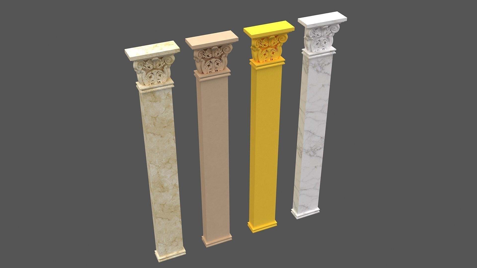 Corinthian Column 3d model 04 3D model_1