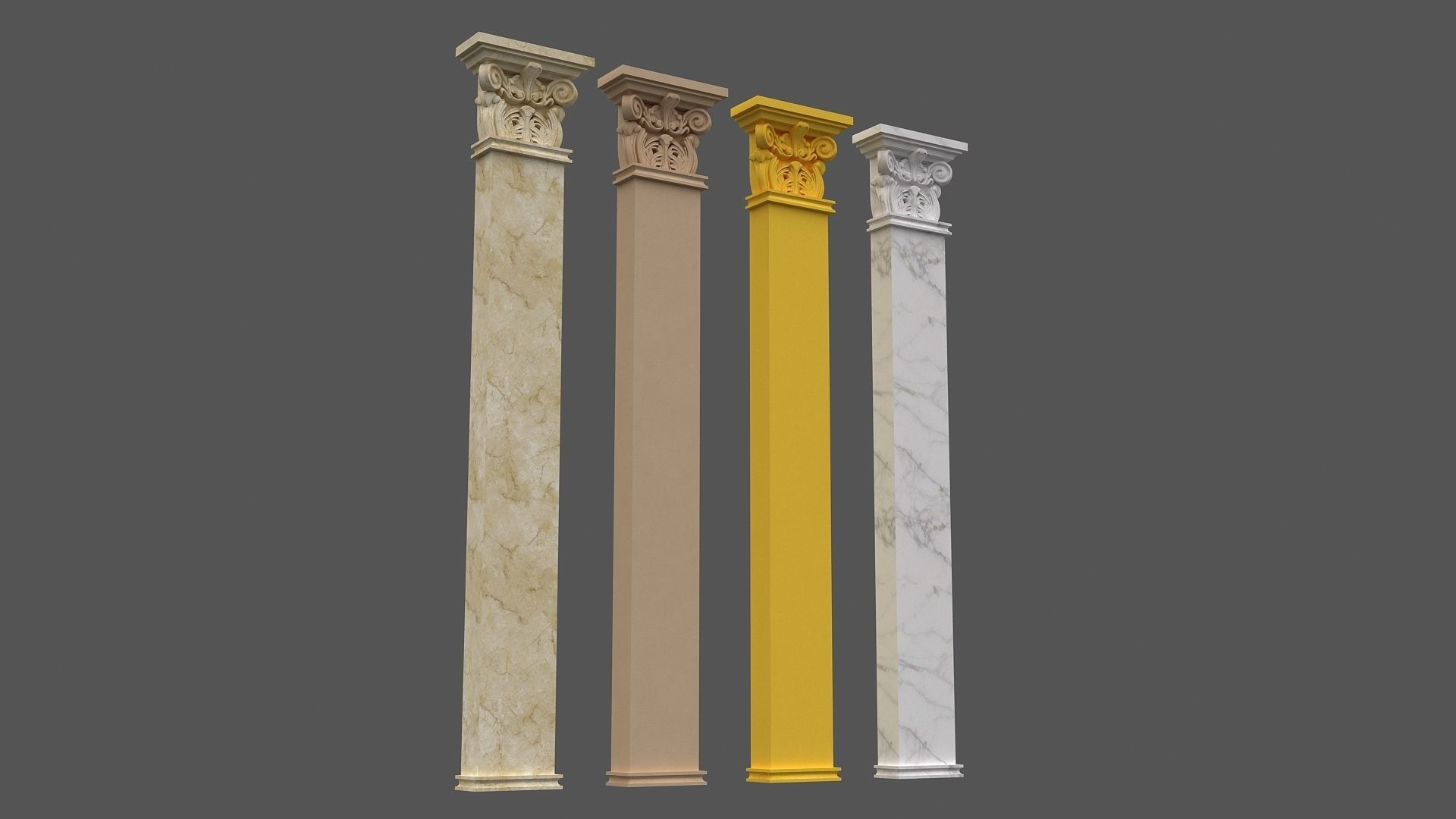 Corinthian Column 3d model 04 3D model_8