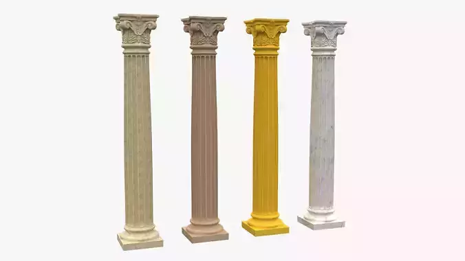 Corinthian Column 3d Model 05 3D model
