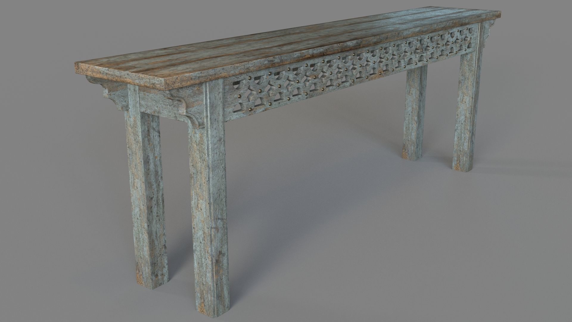 Living Room La Grange Burnham Console 3D model_2