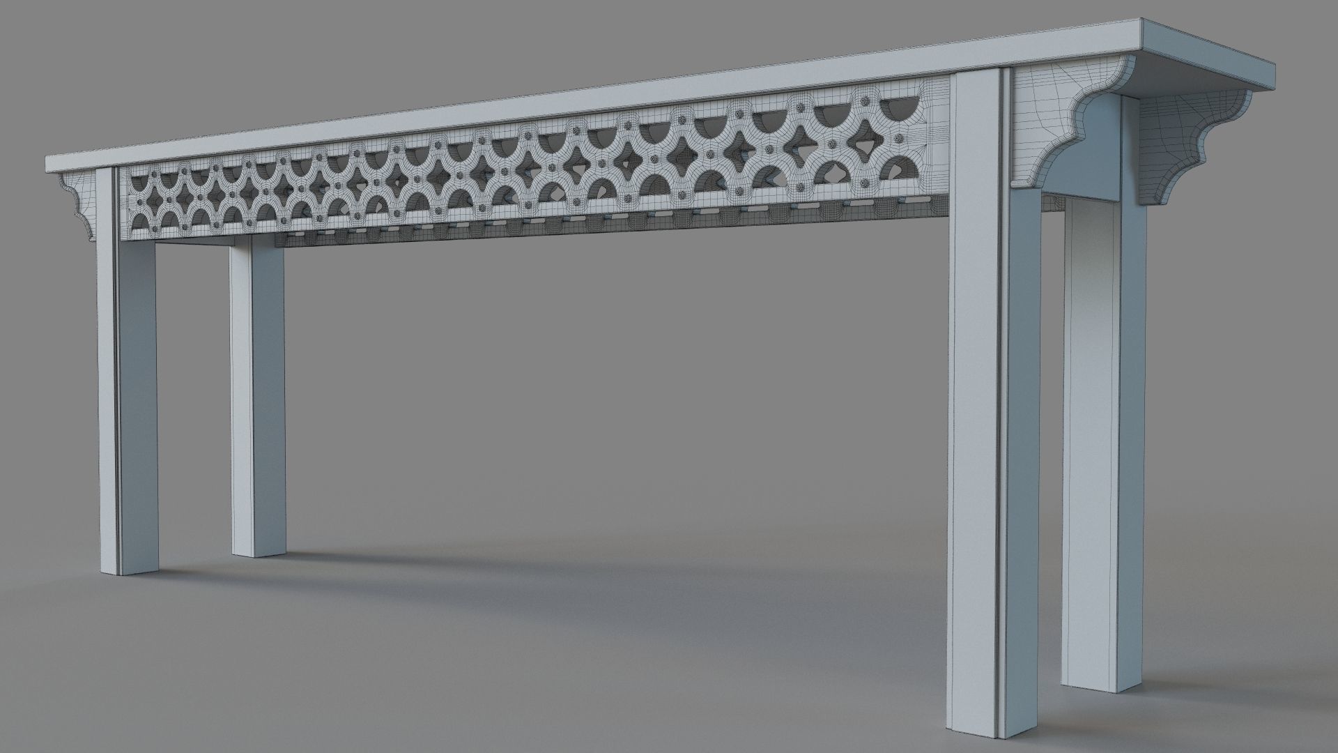 Living Room La Grange Burnham Console 3D model_5