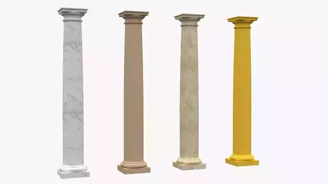 Corinthian Column 3d model 08