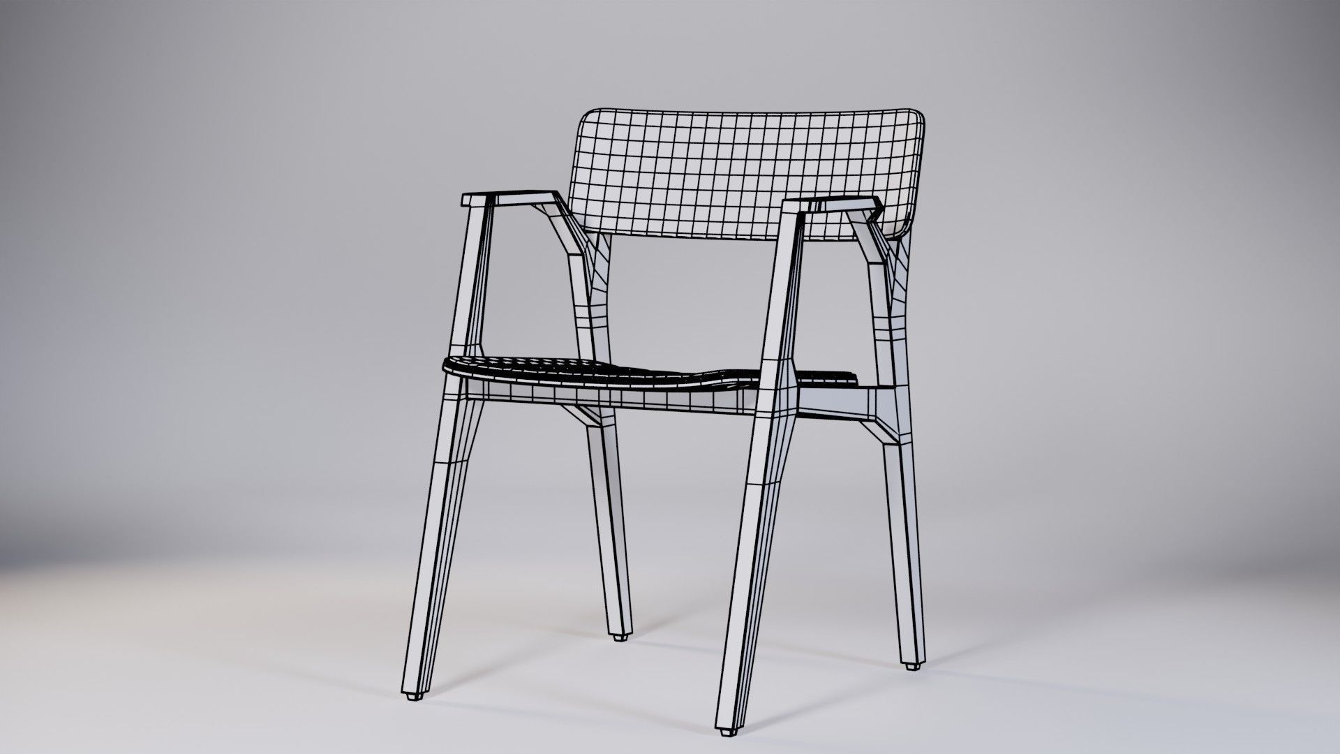 Maui Chair Integral 55x56x77 Low-poly 3D model_4